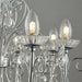 Bathroom Ceiling Pendant Light Chrome & Crystal IP44 8 Bulb Hanging Lamp Rose Loops