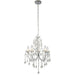 Bathroom Ceiling Pendant Light Chrome & Crystal IP44 5 Bulb Hanging Lamp Rose Loops