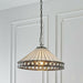Tiffany Glass Hanging Ceiling Pendant Light Bronze & Natural Simple Shade i00116 Loops