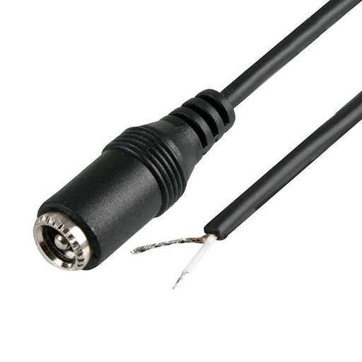 2M DC Power Cable Lead 5.5mm x 2.5mm Female Socket to Bare Ends CCTV Camera DVR Loops