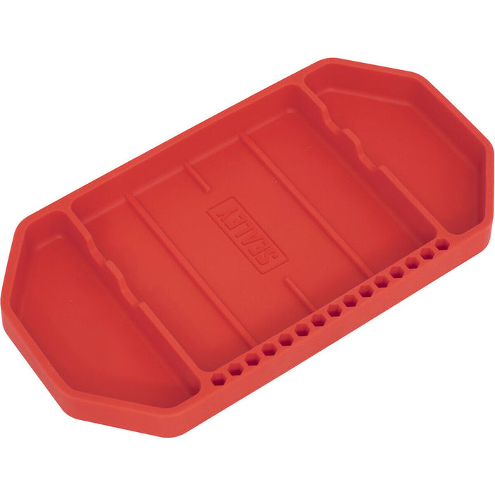 Non Slip Flexible Tool Tray - 275 x 140 x 30mm - Garage Workshop Tool Storage Loops