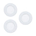 3 PACK Flush Ceiling Downlight White Steel 2.7W Built in LED 85mm 3000K Loops