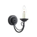 Wall Light Gothic Style Wire Bound Arm Ivory Candle Black LED E14 60W Loops