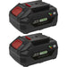 2 PACK Lithium-ion Power Tool Batteries for SV20V Series - 20V 4Ah Battery Loops