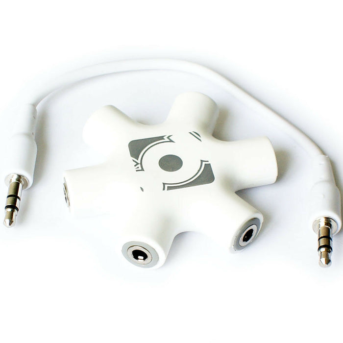 5 Way 3.5mm Stereo Jack Splitter Adapter Multi Headphone Audio Distribution Loops