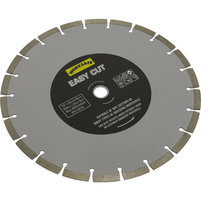 Easy Cut Diamond Blade - 300mm Diameter - 20mm Bore - Angle Grinder Cutting Disc Loops