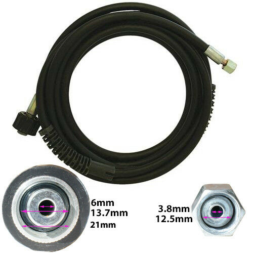 8m High Pressure Hose Compatible Most Pressure Washers Lances Screw Thread Loops