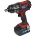 Cordless Impact Wrench - 1/2 Inch Sq Drive - 18V 3Ah Lithium-ion Battery Loops