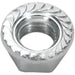 Pack of 100 Zinc Plated Serrated Flange Nut - 1.5mm Pitch - M10 - DIN 6923 Loops