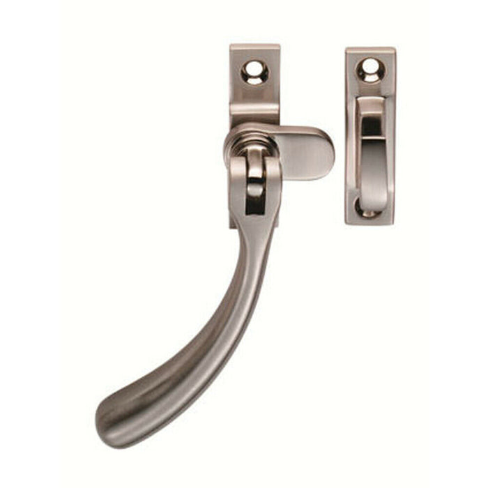 Bulb Ended Casement Window Fastener 98mm Handle 45mm Centres Satin Nickel Loops