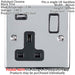 2 PACK 1 Gang Single UK Plug Socket & 2.1A USB CHROME & Black 13A Switched Loops