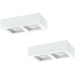 2 PACK Wall / Ceiling Light Modern White Box Lamp 255mm x 140mm 6.3W LED Loops