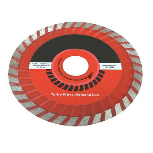 115mmx22.2mm Turbo Wave Diamond Cutting Blade For Stone Tiles Slabs Concrete Loops