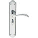 Door Handle & Bathroom Lock Pack Chrome Tall Victorian Thumb Turn Backplate Loops