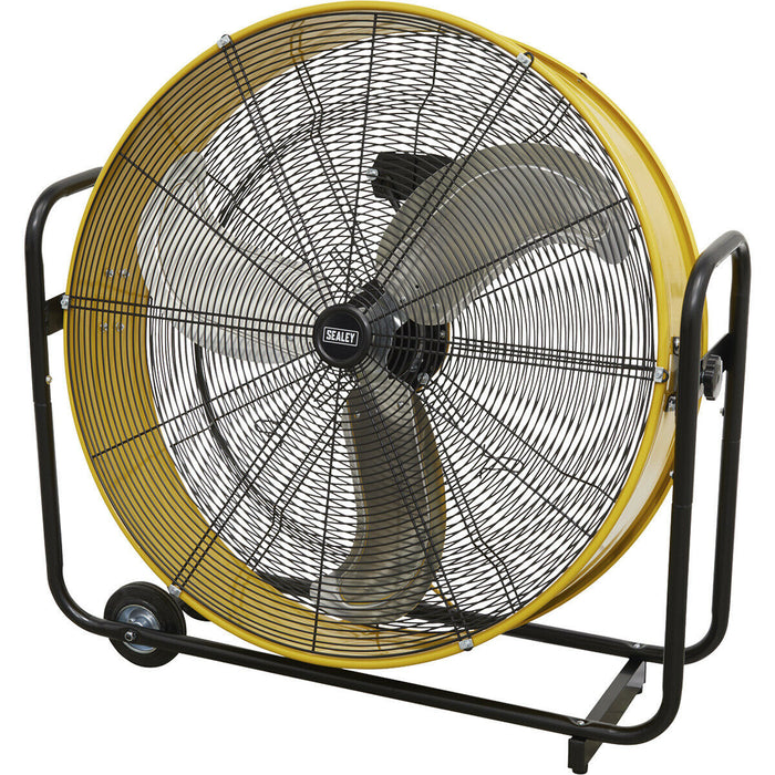 30" Industrial High Velocity Drum Fan - 2 Speed Settings - Wheeled Stand - 110V Loops