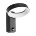 IP44 Outdoor Wall Light & PIR Sensor Anthracite Ring Lamp 11W Built in LED Loops