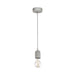 Pendant Ceiling Light Steel Rose Grey Concrete Shade Elegant Bulb E27 1x60W Loops