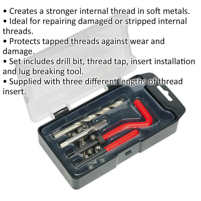 M8 x 1.25mm Thread Repair Kit - Drill Bit - Thread Tap - Lug Breaking Tool Loops