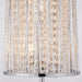 Tall Crystal Floor Lamp Chrome & Glass Modern Free Standing Lounge Feature Light Loops