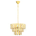 Pendant Ceiling Light Colour Brass Tiered Clear CrystalsBulb E14 5x40W Loops