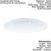 2 PACK Flush Ceiling Light White Shade White Plastic With Crystal Effect LED 36W Loops