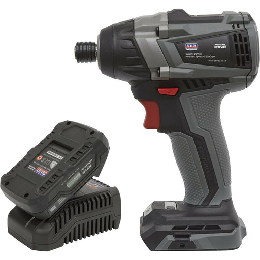 20V Brushless Impact Driver Kit - 1/4" Hex Drive - Includes Battery & Charger Loops