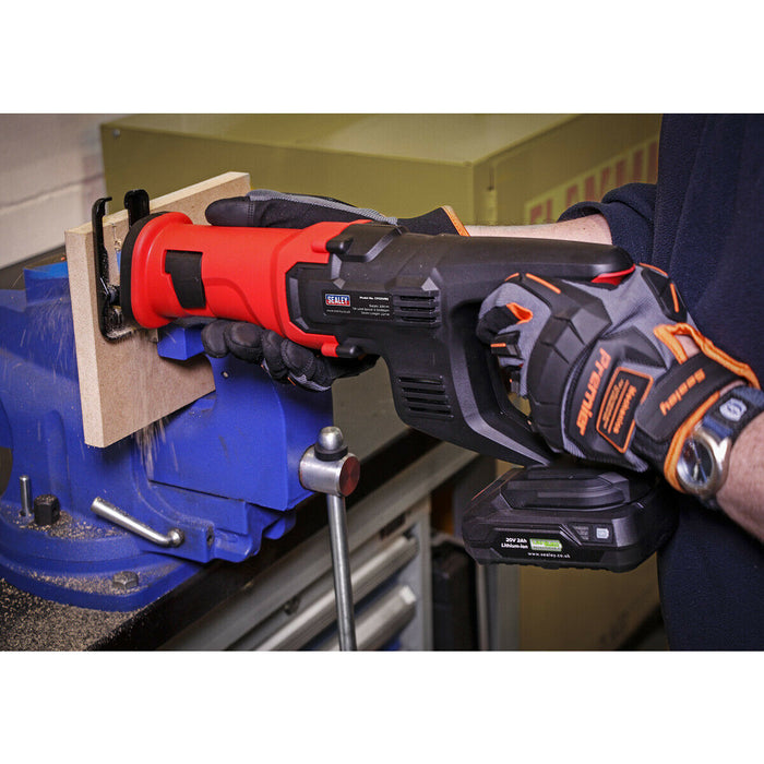 20V Cordless Reciprocating Saw - 22mm Stroke - BODY ONLY - Durable & Lightweight Loops