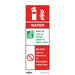 1x WATER FIRE EXTINGUISHER Safety Sign - Self Adhesive 75 x 210mm Sticker Loops