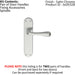 2x PAIR Smooth Round Bar Handle on Latch Backplate 185 x 40mm Satin Chrome Loops