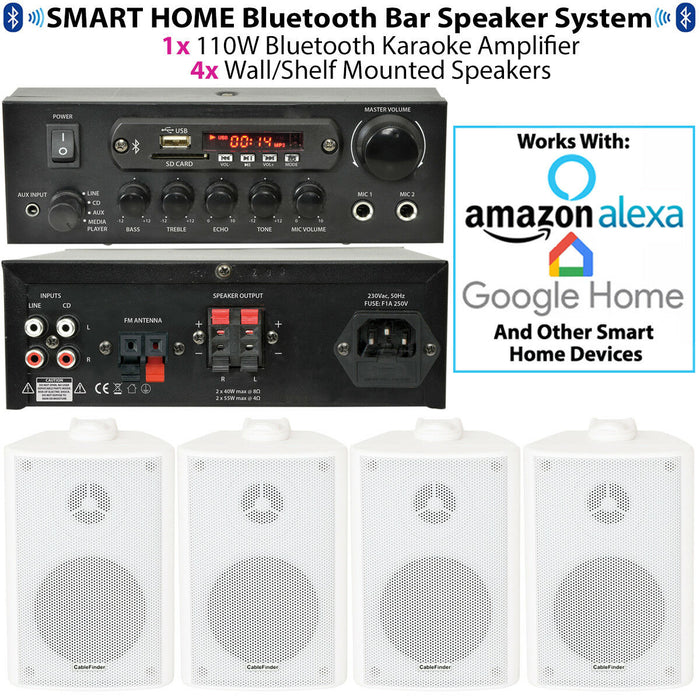Bar Restaurant Bluetooth Wall Speaker System Background Music Wireless Amp Kit