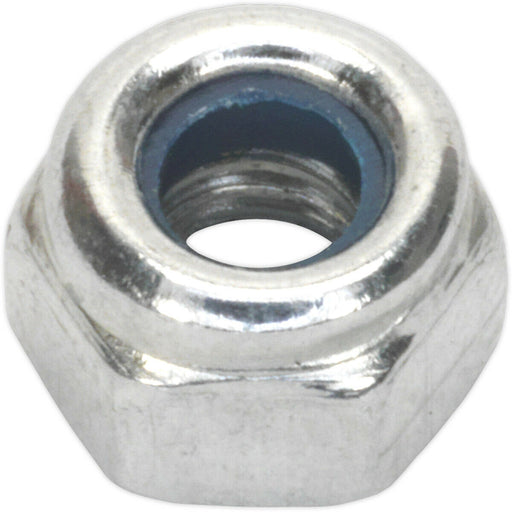100 PACK - Zinc Plated Nylon Locknut Bolt - 0.7mm Pitch - M4 - DIN 982 - Metric Loops