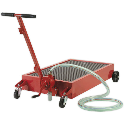 64L Low Level Oil Drainer with Rotary Pump - 2.5m Hose - Fully Portable Loops
