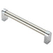Round Tube Pull Handle 176 x 16mm 160mm Fixing Centres Satin Nickel & Chrome Loops