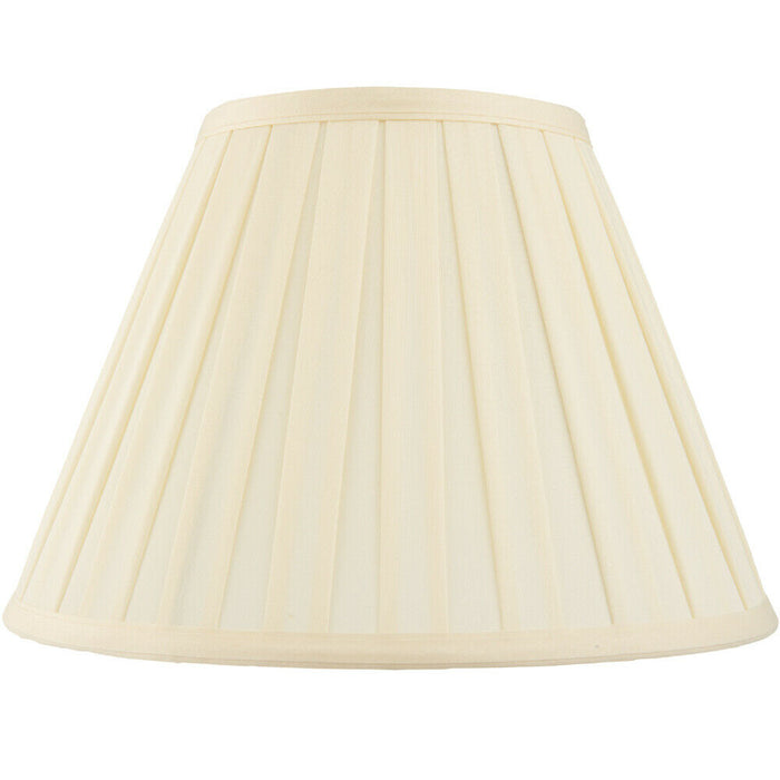16" Tapered Drum Lamp Shade Cream Box Pleated Fabric Cover Classic & Elegant Loops