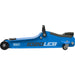 Blue Short Chassis Trolley Jack - 2000kg Limit - 385mm Max Height - Low Entry Loops