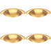 4x Traditional Cup Pull Handle 104 x 26mm 64mm Fixing Centres Satin Brass Loops