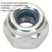 100 PACK - Zinc Plated Nylon Locknut Bolt - 0.7mm Pitch - M4 - DIN 982 - Metric Loops