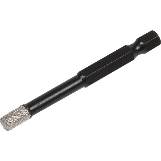6mm Vacuum Brazed Diamond Drill Bit - Hex Shank - Suitable For Use With Drills Loops