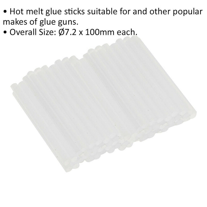 50 PACK All Purpose Glue Stick - 11 x 100mm - Hot Melt Glue Stick for Glue Guns Loops