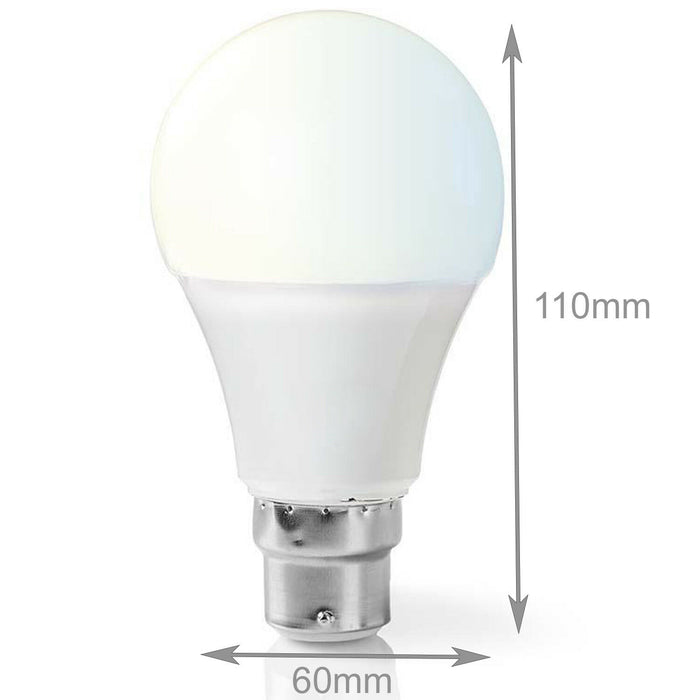 WiFi Light Switch & Bulb 2x 10W B22 Cool White Lamp & Single Wireless Wall Plate Loops