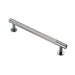 2x Knurled Bar Door Pull Handle 190 x 13mm 160mm Fixing Centres Chrome Loops