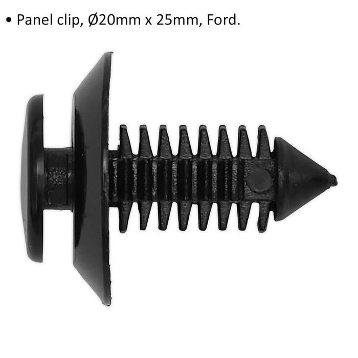 20 PACK Panel Trim Clip Fitting - 20mm x 25mm - Suitable for Ford Vehicles Loops