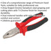 205mm Combination Pliers - Drop Forged Steel - 25mm Jaw Capacity - Comfort Grip Loops