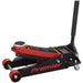 Hydraulic Trolley Jack - 4000kg Limit - Twin Piston - 533mm Max Height - Red Loops