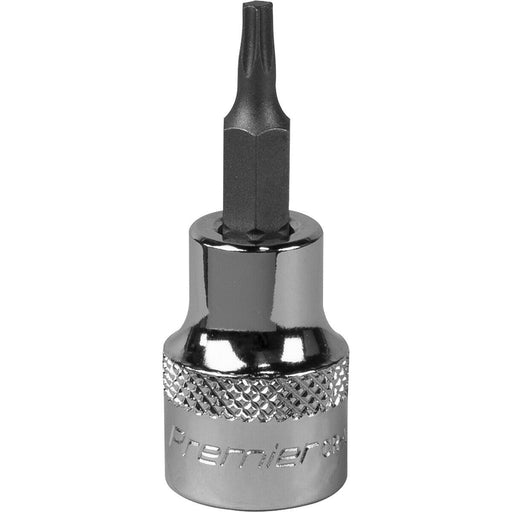 T15 TRX Star Socket Bit - 3/8" Square Drive - PREMIUM S2 Steel Head Knurled Grip Loops