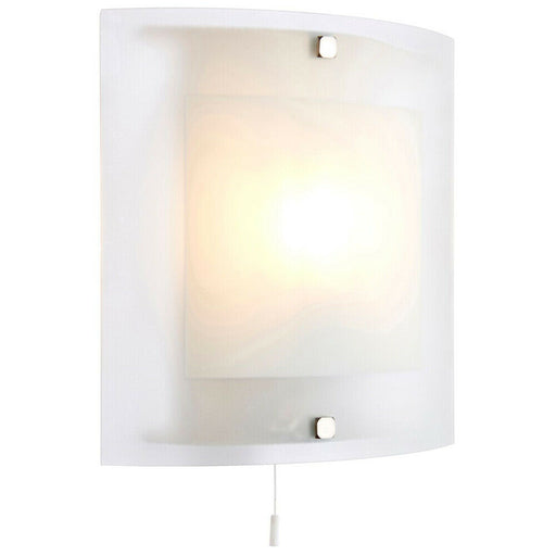 Dimmable LED Wall Light Square Curved Glass Modern Lounge Feature Lamp Lighting Loops