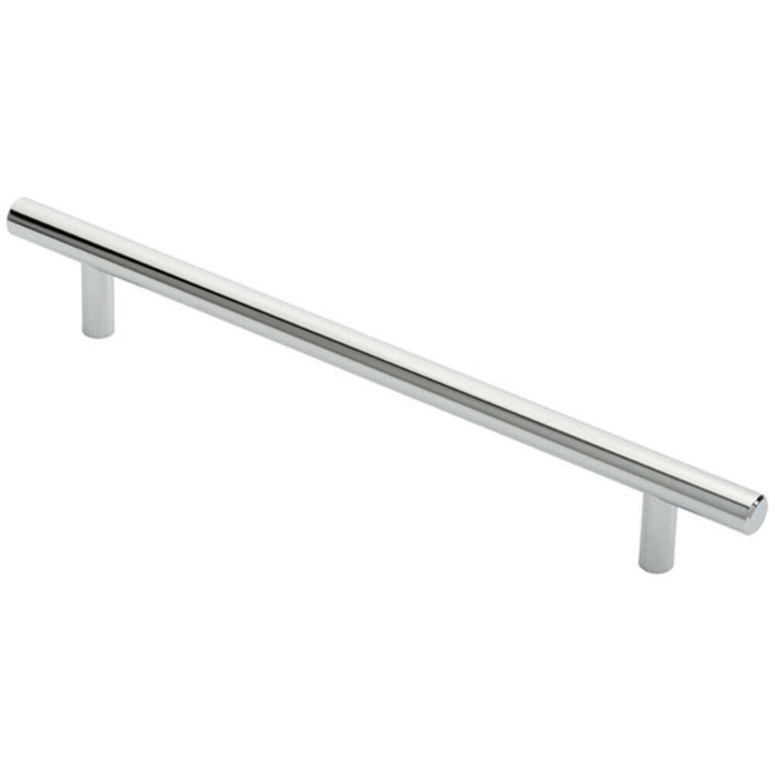Round T Bar Cabinet Pull Handle 252 x 12mm 192mm Fixing Centres Chrome Loops