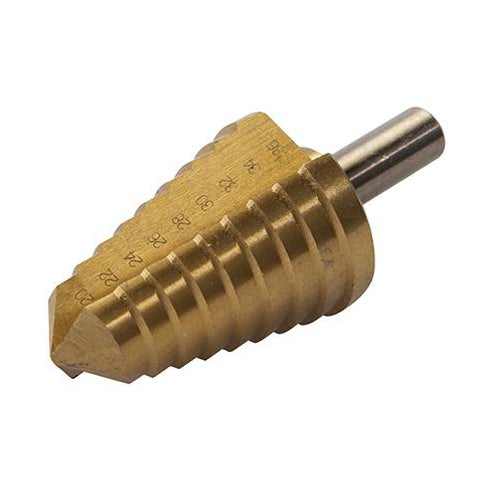 TITANIUM COATED 20 36mm Stepped Drill Bit 2mm Increments High Speed Hole Cutter Loops