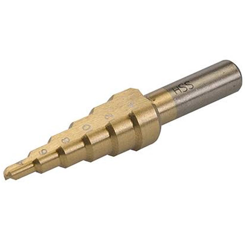 TITANIUM COATED 4 14mm Stepped Drill Bit 2mm Increments High Speed Hole Cutter Loops