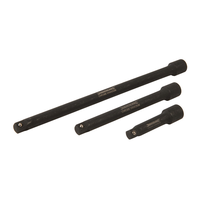 3 PACK Impact Tool Extension Bar Set 75mm 150mm 250mm Socket Driver Long Arm Loops